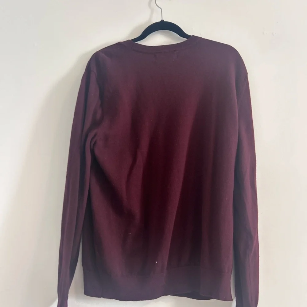 Banana Republic Men's Dark Red Crewneck Sweater